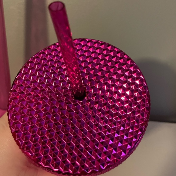 NWT 💗Starbucks Pink Chrome Studded Tumbler ‘Sangria Bling’ Magenta Metallic - Picture 5 of 6